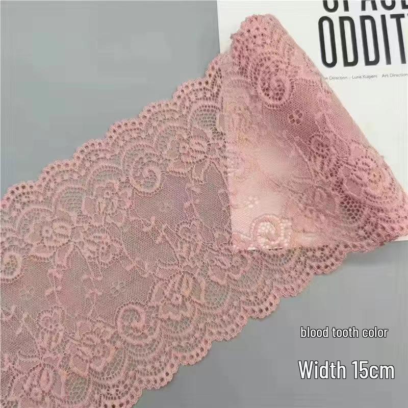 15cm Wide Soft Elastic Lace Trim for Skirts - Multi-color Options Available