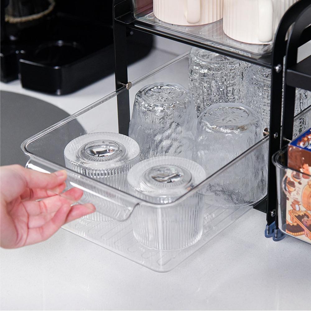 Anti Slip Foot Under Counter Organizer Carbon Steel Cabinet Storage Organizer  for Kitchen Cabinet