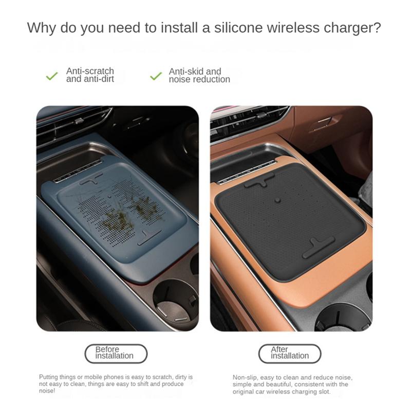 Precise Wireless Charging Pad Protective Gasket For DONGFENG Voyah Free 2024 Car Interior Accessories