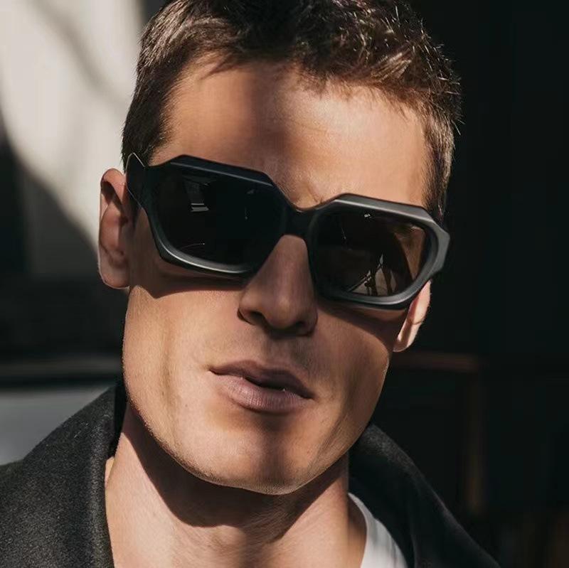 Retro Personality Irregular Polygon Women'S Sunglasses Outdoor Neutral Street Versatile Multi Color Uv400 Sunscreen Sunglasses