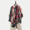 Autumn and winter new double-sided color oil painting series imitation cashmere thickened warm scarf women's air conditioner shawl