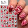 New Nail Art Stickers Embossed 5D Three-dimensional Halloween Internal Heart Organs Horror Adhesive Nail Stickers