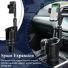 Cup Holder Phone Mount 2 In 1 Drink Extender With Phone Stand 360 Degree Rotation Non-Slip Car Water Bottle Holder For Vehicle