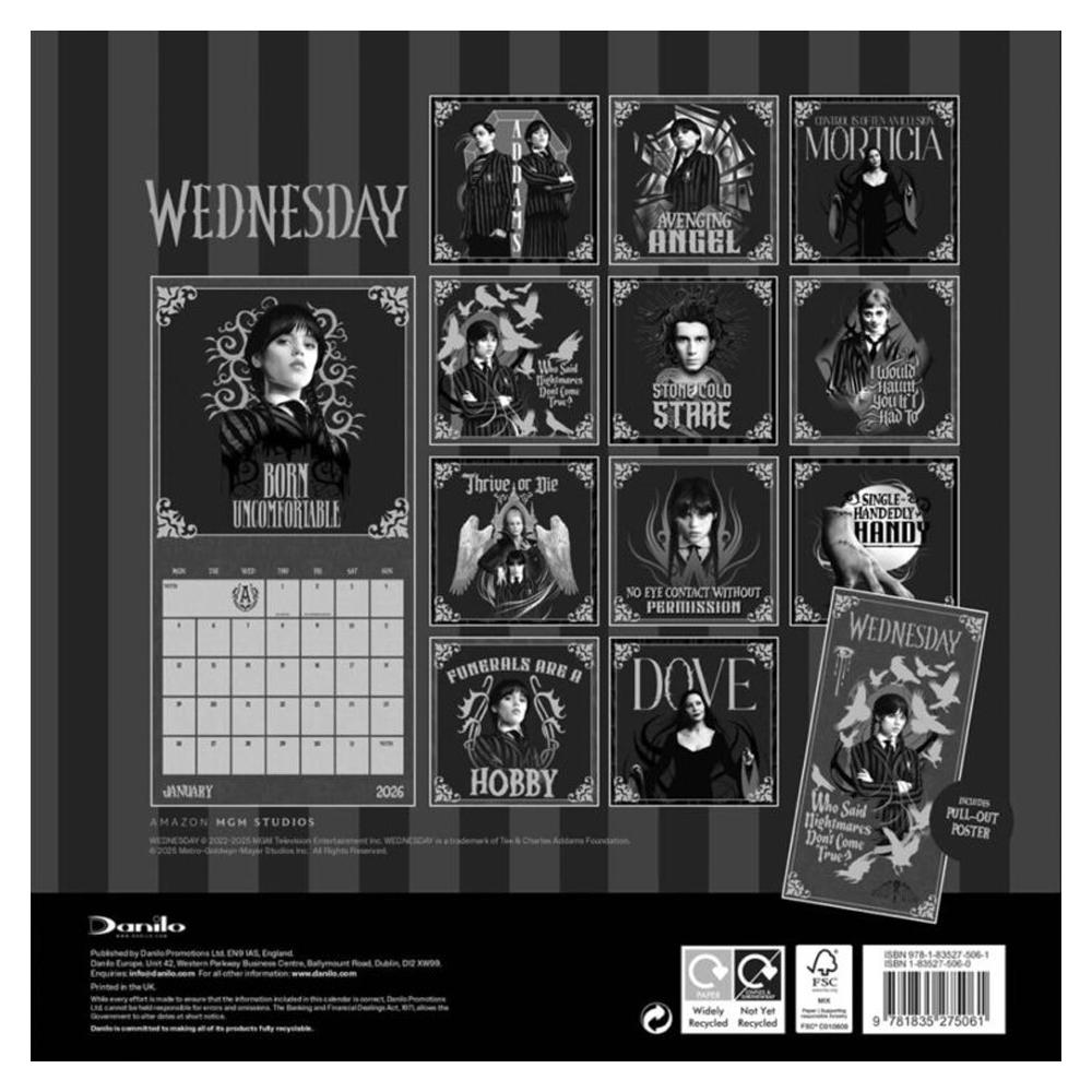 Wednesday 2026 Square Wall Calendar