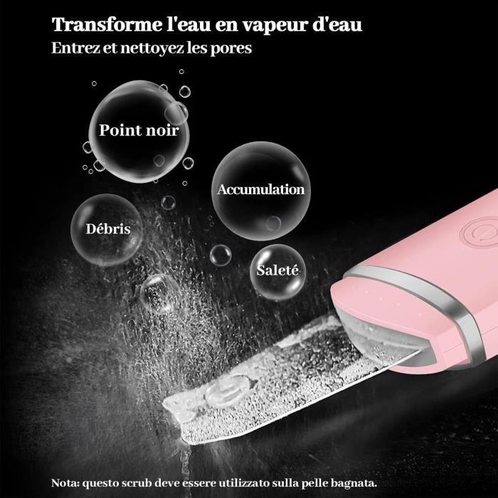 GUGUG Épurateur De Peau,Skin Scrubber,Nettoyeur Visage Et Appareil De Point Noir Visage Avec 4 Modes,Vibration Peeling,USB Rechar