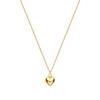 VERTE 925 Silver Full Heart Necklace  10mm  Gold 