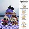 1Pc Cute Labubu Blanket Soft Comfortable Polyester Blanket All Season Use Suitable Bedroom Office Outdoor Perfect Christmas Gift Choice Print Home Bla