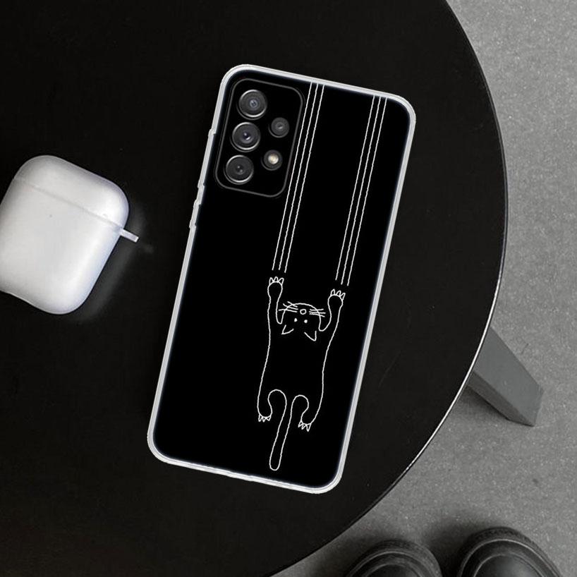 Cat Footprint Funny Paw Cute Phone Case for Samsung Galaxy A17 A16 A26 A36 A56 A57 A37 A15 A25 A35 A55 A14 A24 A34 A54 A13 A23 A