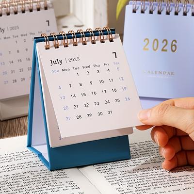 [Mini plánovač kalendáře] Mini plánovač kalendáře 2026 Vhodný pro domov a kancelář - Měsíční a týdenní rozvrh s datovanými stránkami, Silný papír, Vazba vazba