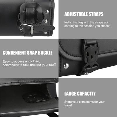 Torba Motocyklowa Sakwy Skórzane PU Przedni Widelec Ogon Torba na Narzędzia Bagaż Dla Harley Chopper Bobber Cruiser Sportster XL 883 1200