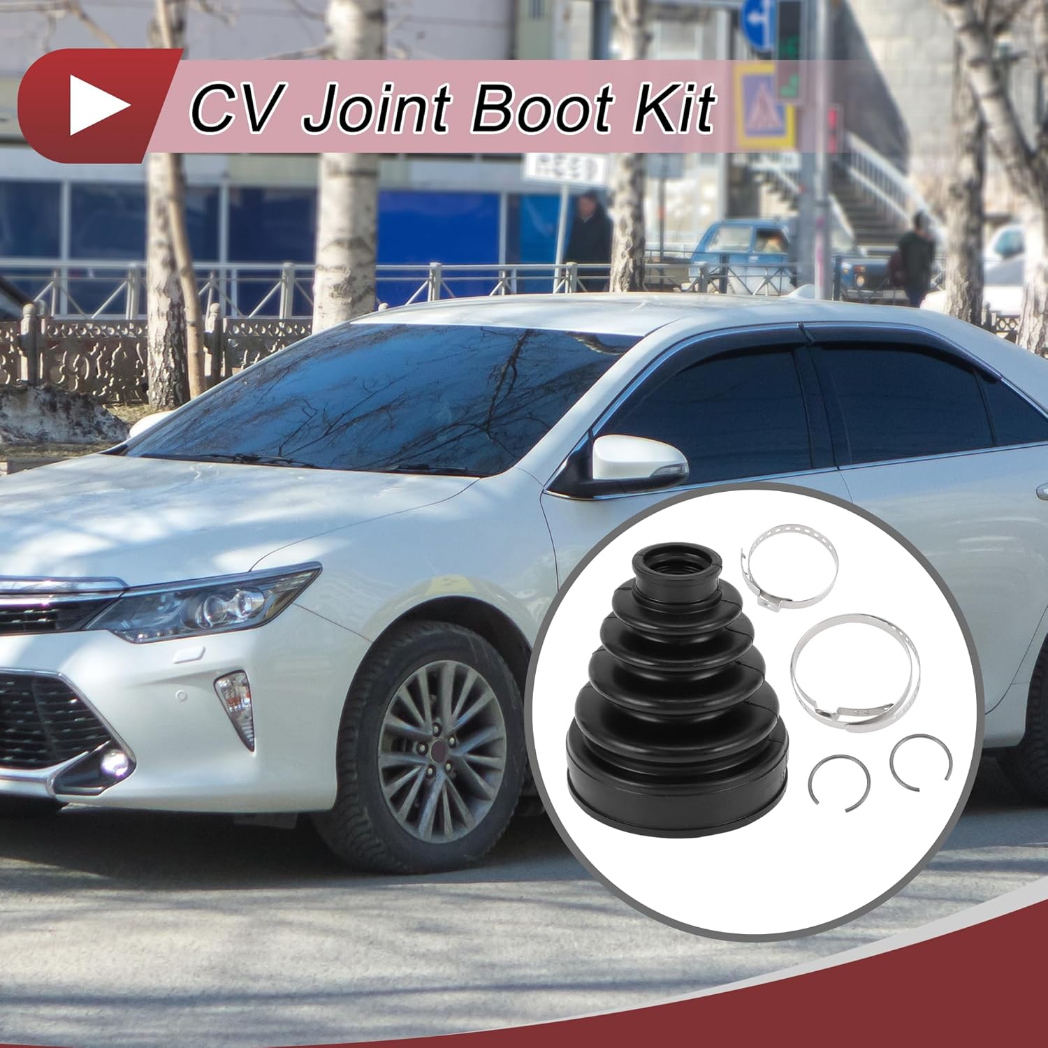 

Комплект пыльника ШРУС для Toyota Camry 2007-2011 для Toyota Highlander 2001-2009 Пыльник внутреннего ШРУС с хомутами №443842180 Черная резина