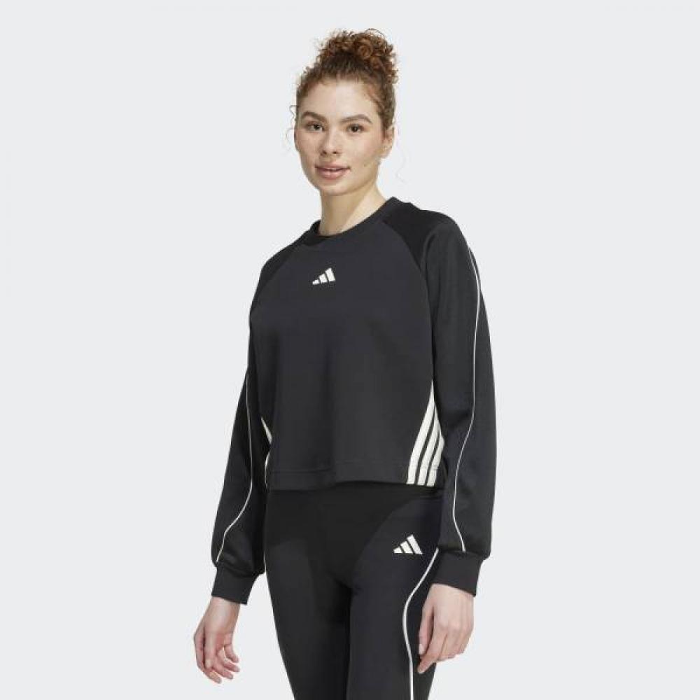 

AdidaS Women S Stadium 3 Stripe Crewneck SweatShirt Soft Layer 3 Stripe AXS