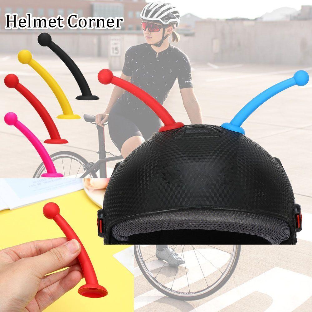 1pc Silicone Motorcycle Helmet Antenna Adhesive Helmet Horns Decoration  Headwear Accessories