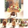 Adorable Cute Sandwich Plush Toy Keychain Hamburger Eggplant Doll Accessory