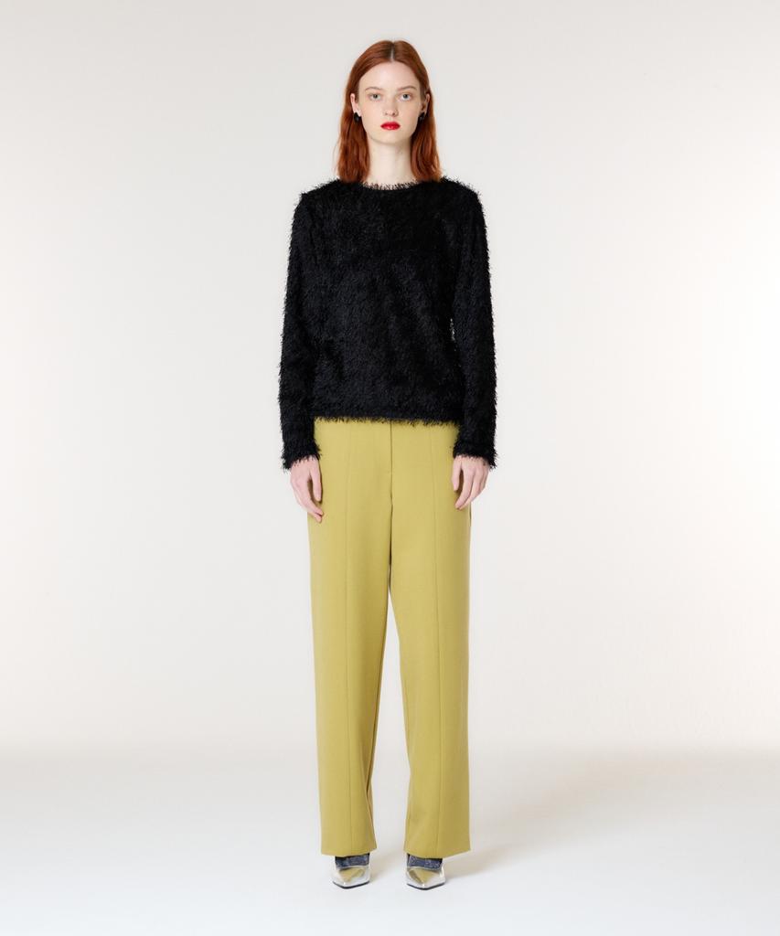 THE STUDIO K Wool Pin Tuck Pants (Deep Yellow)