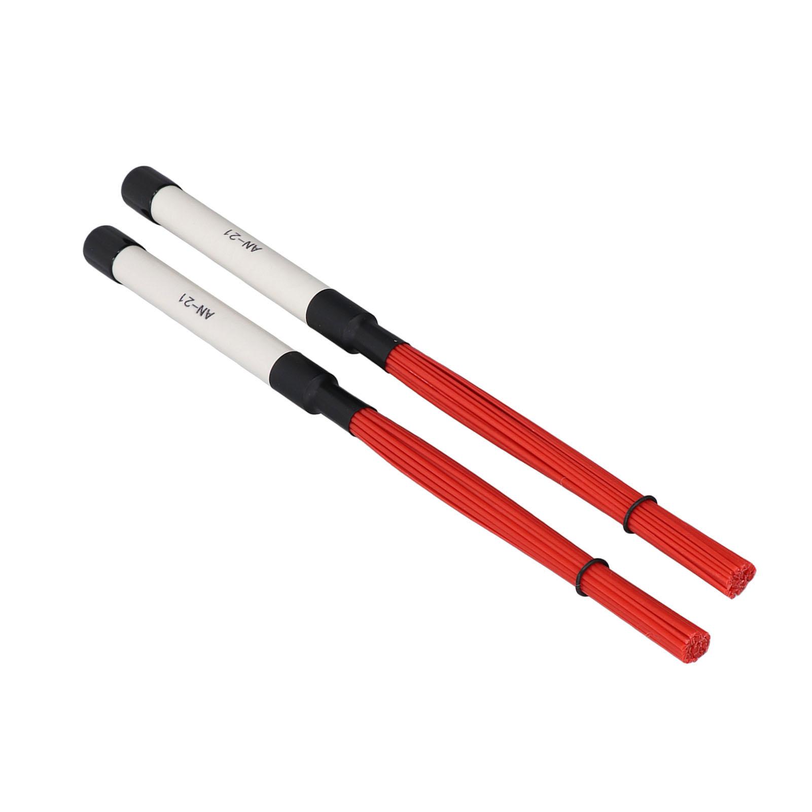 

1 Pair Jazz Brushes ABS Nylon Wire Portable stick Brush Percussion Instrument Accessories