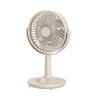 Compact Oscillating Desk Fan with 4000mAh Battery, USB Charging, Timer, Silent Operation - Ideal for Home or Office