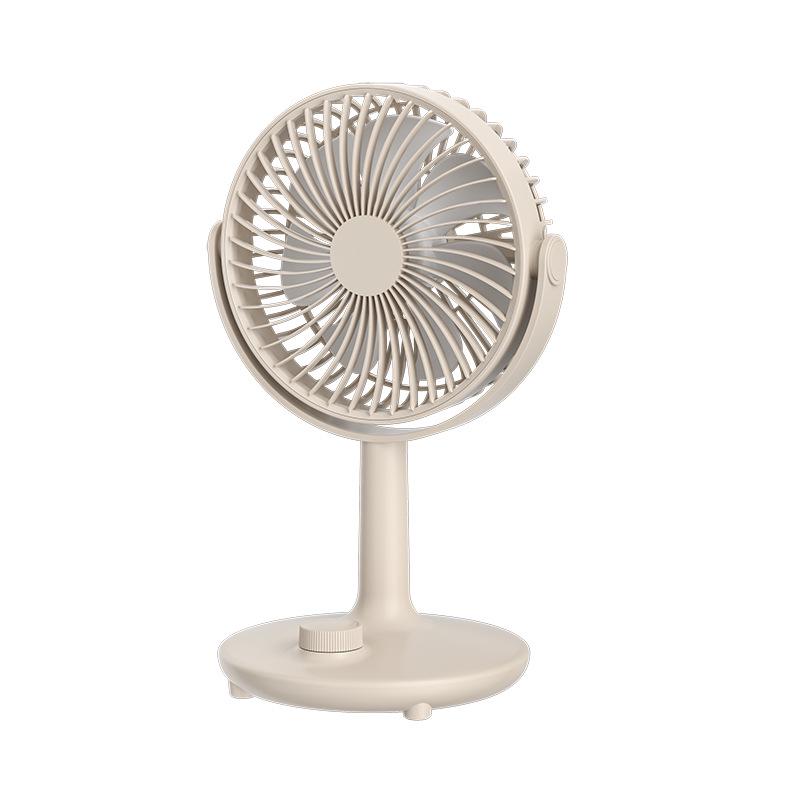 Compact Oscillating Desk Fan with 4000mAh Battery, USB Charging, Timer, Silent Operation - Ideal for Home or Office