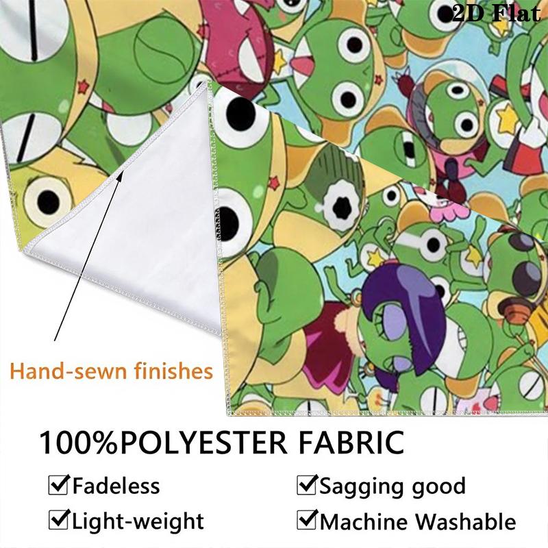 Keroro Wall Tapestry Aesthetic Wall Hanging Printed Fabric Blanket Decorative Tapestries for Bedroom Living Room Home Decor