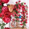 1.8m Hanging Flowers Rattan 10 Colors Fake Plants Leaves  Home Decoration
