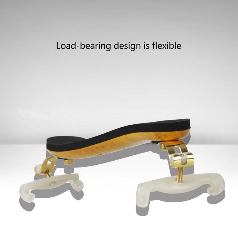 Violin Shoulder Rest for 1/2-4/4 Size, Collapsible and Height Adjustable Feet