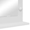 White Washbasin Mirror 60 x 55 x 18 cm Glass and Veneered Wood