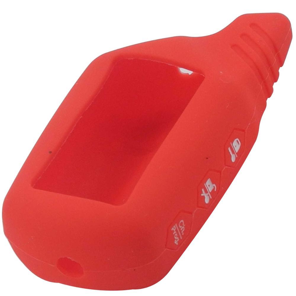 

Силиконовый чехол для брелока jingyuqin Panther для оригинальной системы сигнализации Starline B9/B91/B6/B61/A91/A61/V7 с ЖК-дисплеем и 2-сторонней дистанционным управлением красный