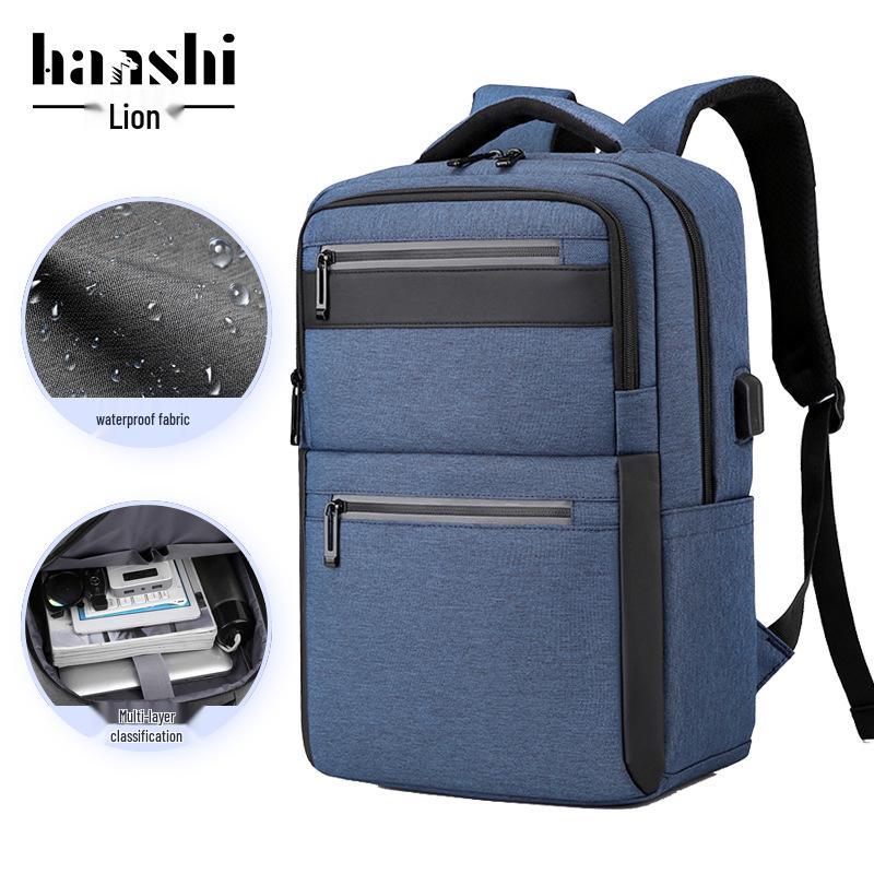 Men's High-End Waterproof Travel Backpack - Large Capacity, Fashionable Laptop & Shoulder Bag