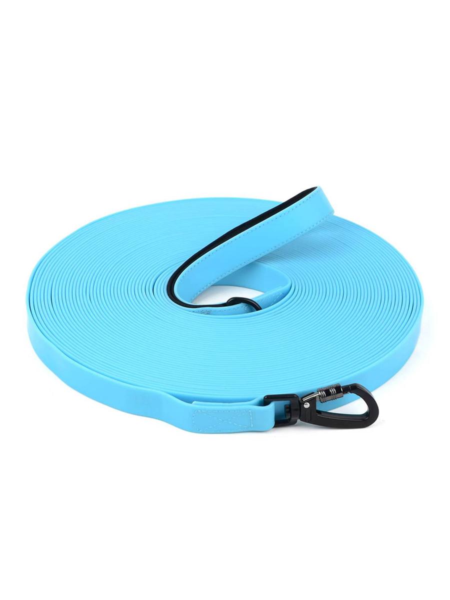 

Водонепроницаемый поводок для собаки, 3 м/5 м/10 м/15 м/20 м/30 м поводок для выгула собаки на улице, прочный ПВХ длинный поводок для слежения с мягкой ручкой 2cm x 3M