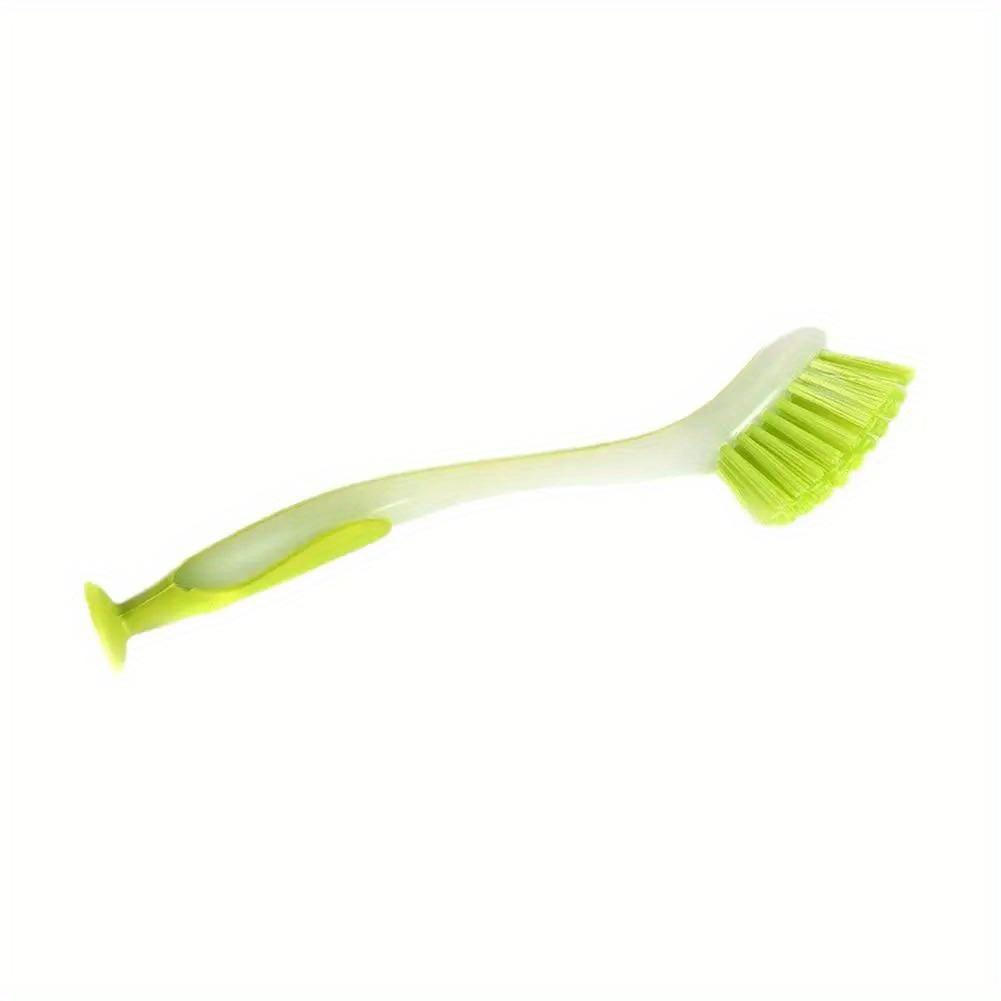 1Pcs Pot Cleaning Brush Vertical Multifunctional Kitchen Suction Cup Type Sink Scrub Brush Long Handle Color Brush