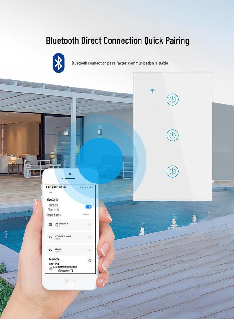 Universal High-Quality WiFi Smart Switch with Touch Control