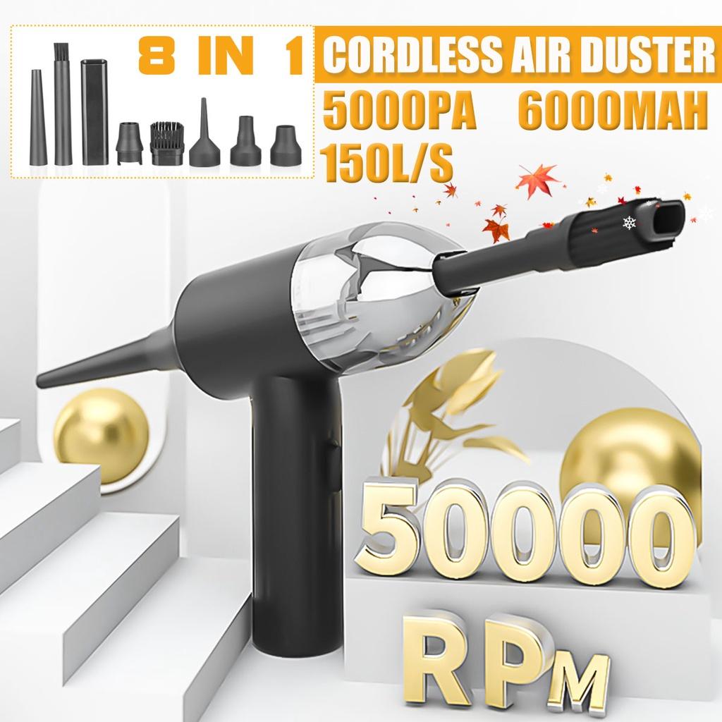 2-in-1 Cordless Car Vacuum Cleaner Compressed Air Duster Portable Electric Air Blower for Keyboard Computer Seat Device Cleaners
