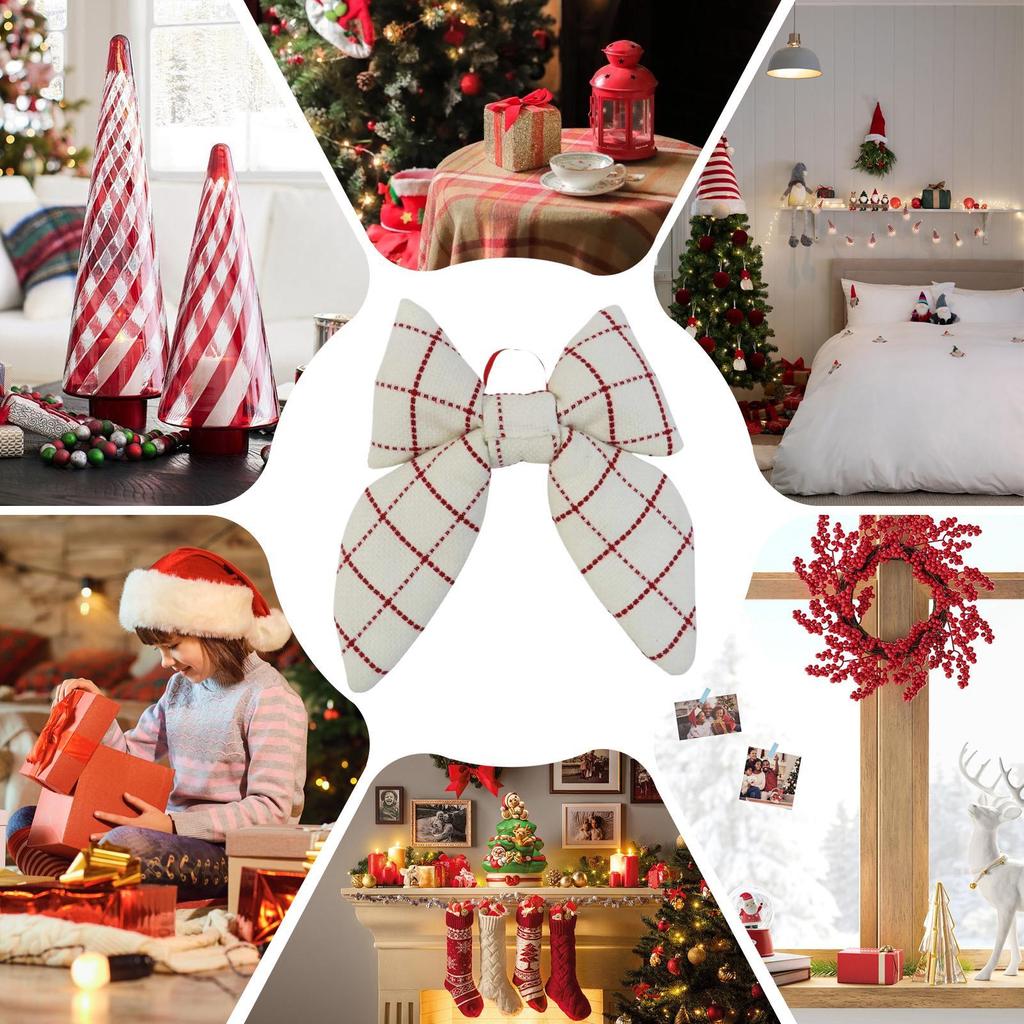 Christmas Tree Bows Christmas Decor Garland Bows For Tree Home Party Front Door Wreath Holiday Garland Wedding
