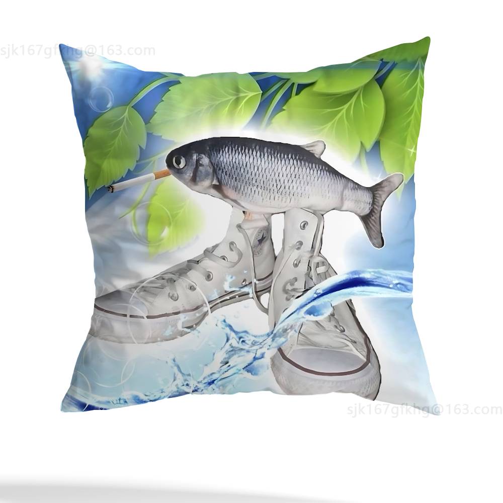 Frutiger Aero Art Pillow Case Pillow Case Living Room Sofa Cushion Cover Suitable For Home Bedroom Room Decoration