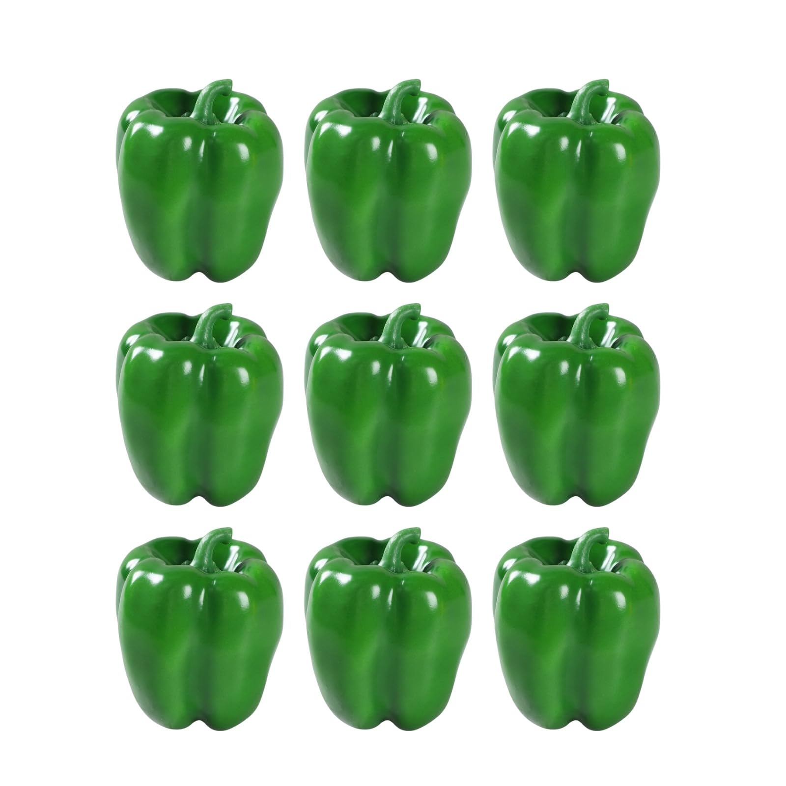 

Miaomyao Fake Food Sample Fake Bell Display Decorative Green 9-Piece Vegetables, Peppers, Objects, Toys, Figurines, Items, зелений