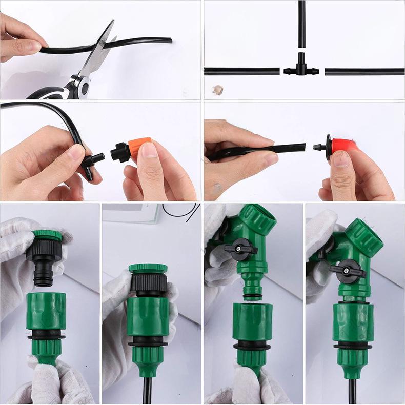 Bästsäljare inom utrikeshandel: 30m DIY Droppbevattningskit för Balkongblomkrukor - Automatiskt Smart Vattningssystem.