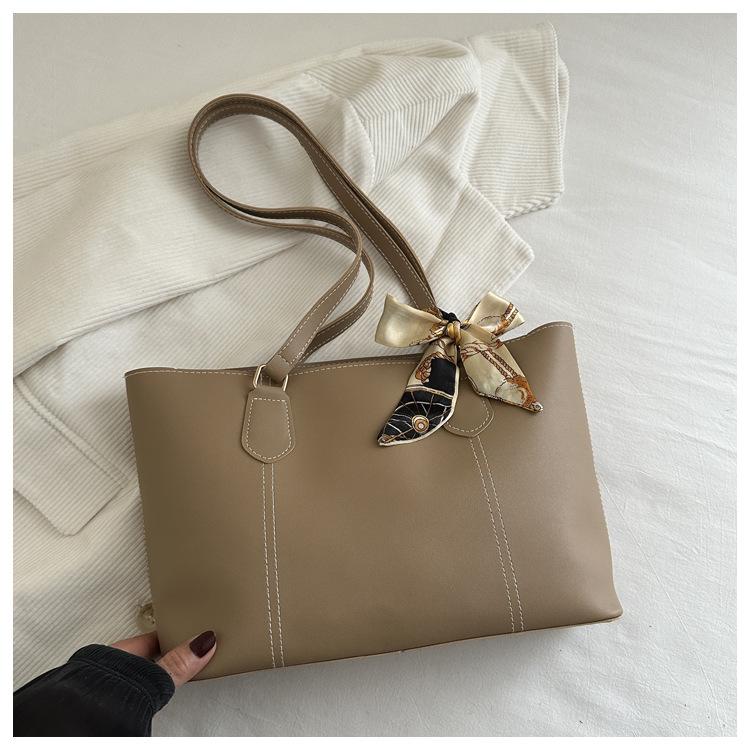 Spring Large Bag For Women, Simple Large-capacity Soft Leather Tote Bag, Casual And Versatile Shoulder Bag