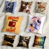 Classical Music Cushion Cover Anti-Dust Mite Short Plush Pillowcase - Invisible Zipper Silky Soft Sofa Cushion Cover