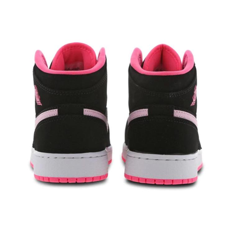New Jordan 1 Mid GS Black Digital Pink 555112-066