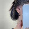 black square ear studs