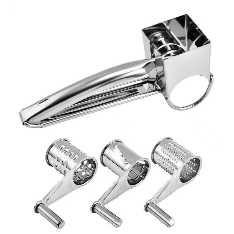 Grater Multifunctional Kitchen Craft Rotary Stainless Steel Cheese Grater 1 Drums Shred Tool Shredder Grinder