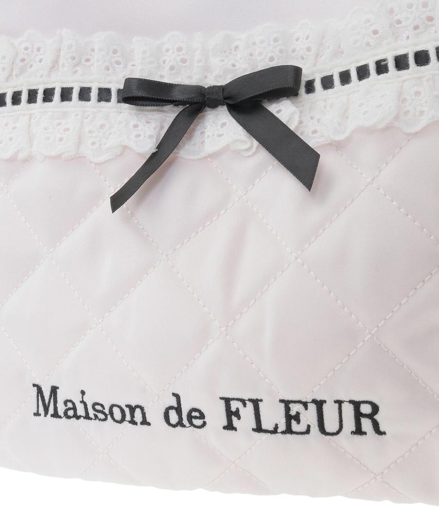 Maison de FLEUR Cotton Frill Tote Size Tote Bag 08001002700 2-Way Bag, Pink, F,