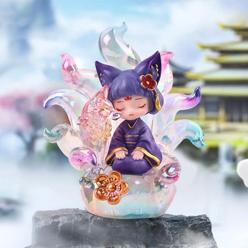 Ancient Wisdom Fairy Nine - Tailed Fox Blind Box Resin Figurine Desktop Decoration Birthday Gift For Women Girls