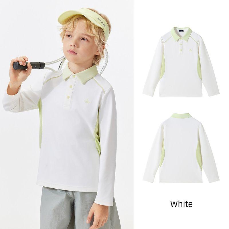Navigare Italian Small Sailboat Kidsren's Polo Shirt 2026 Spring New Style Long-Sleeved Breathable Top for Boys