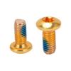 12pcs M5x11.5mm Bicycle Disc Brake Rotor Bolts Screws Alloy Disc Rotor Screws for Mountain BikeGolden, 12 Pcs/set
