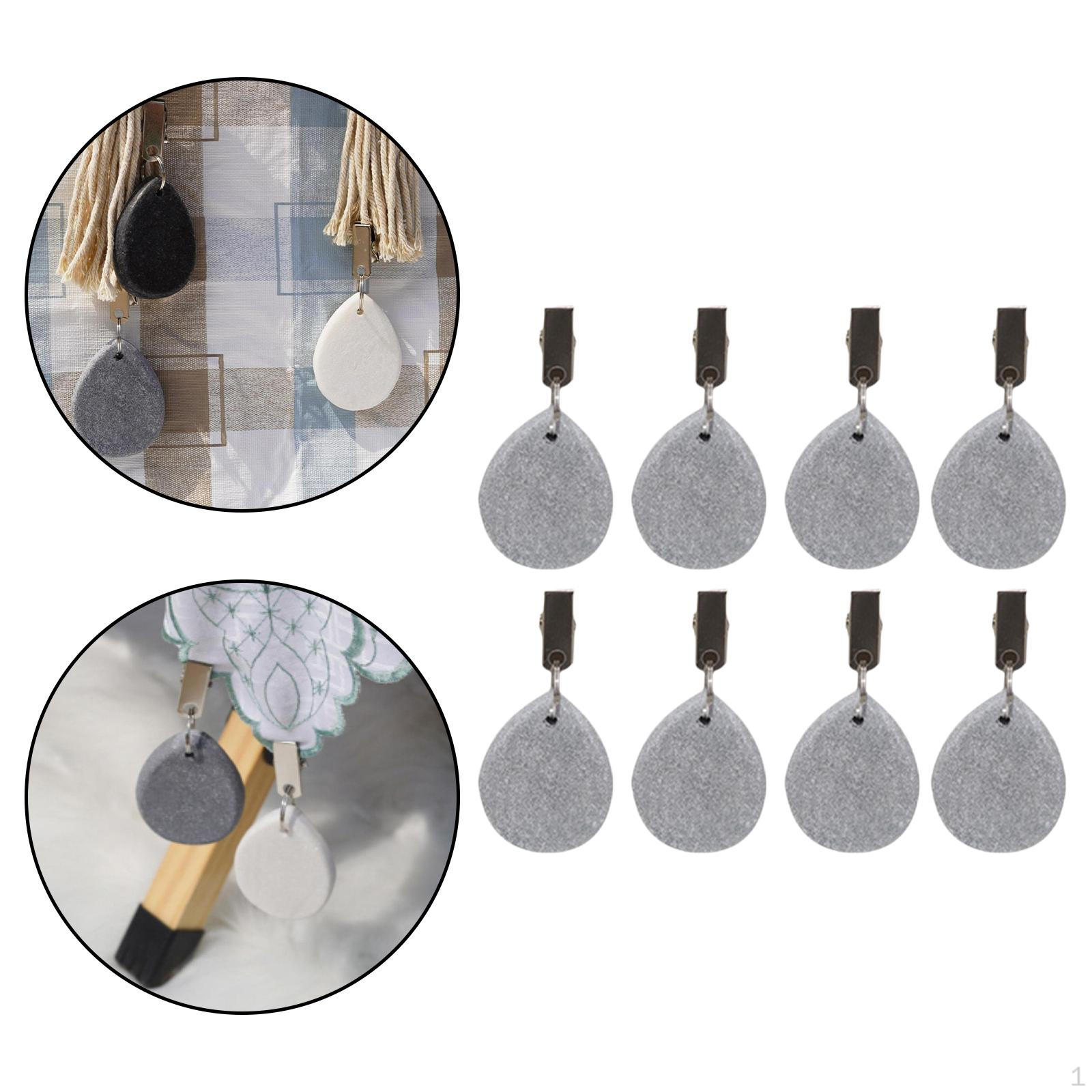 

8 штук вешалок для скатертей для вечеринок и пикников из нержавеющей стали Gray 4 cm