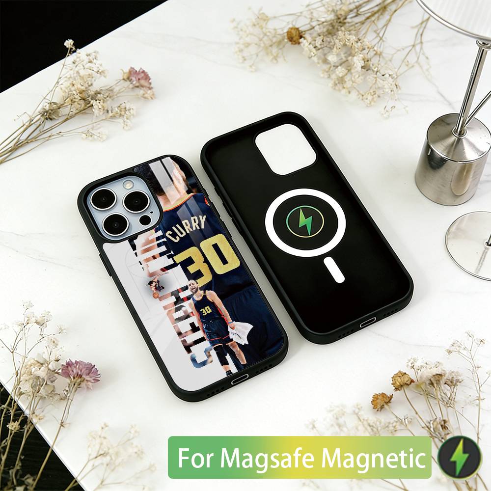 Basketball Star Stephen Curry Phone Case For iPhone17,16,15,14,13,12,11 Plus,Pro Magnetic For Magsafe Wireless Charging