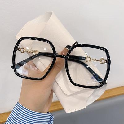 1 pz nuovi occhiali quadrati oversize anti luce blu occhiali semplici occhiali con montatura grande