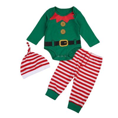 3PCS Infant Baby Boys Girls Halloween Outfit Toddler Party Romper Pants Hat Set