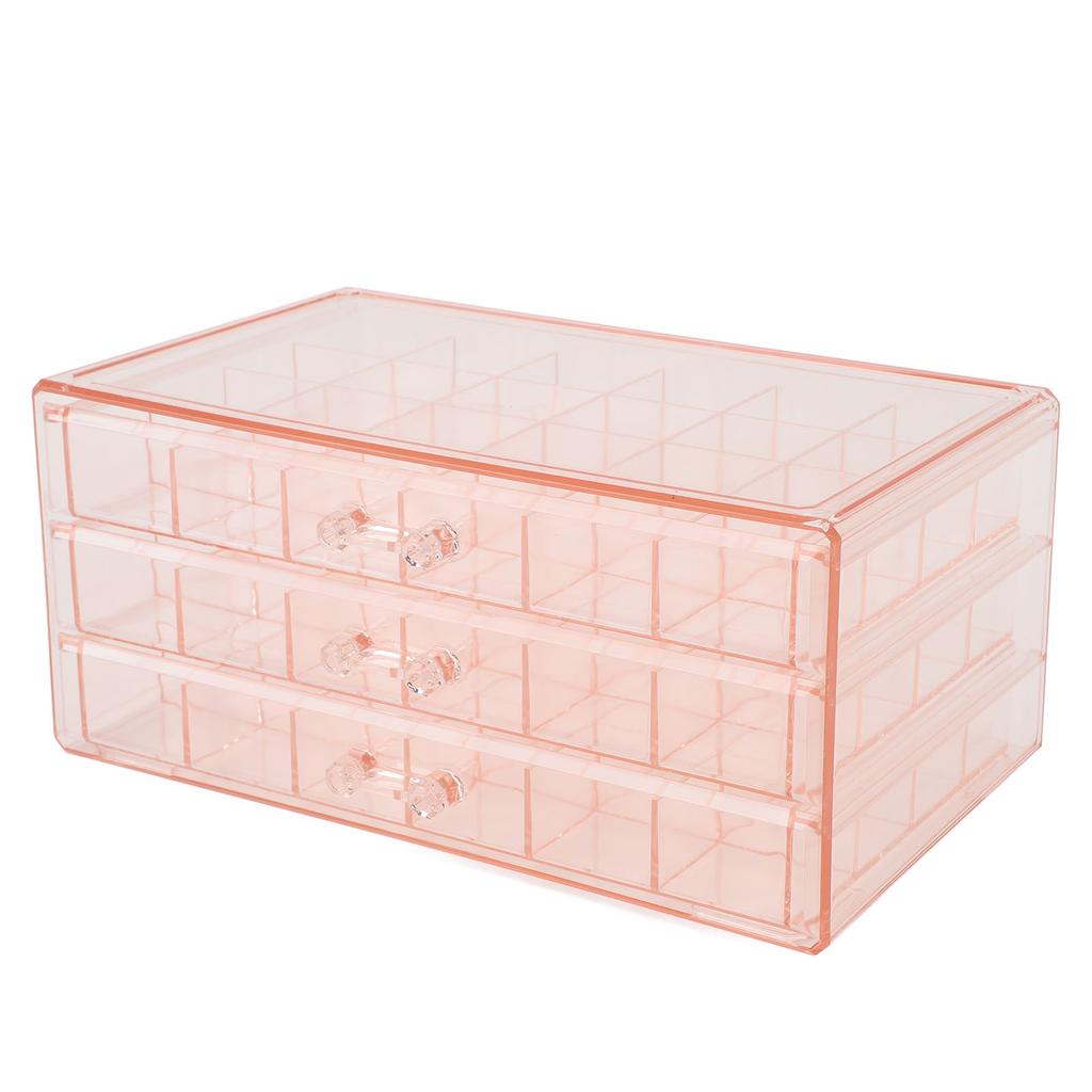 Jewelry Box 3 Layer 72 Cells Antioxidant Acrylic Clear Jewelry   for Earring Necklace